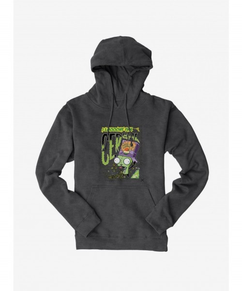 Hot Sale Invader Zim I Love This Cereal Hoodie $14.37 Hoodies