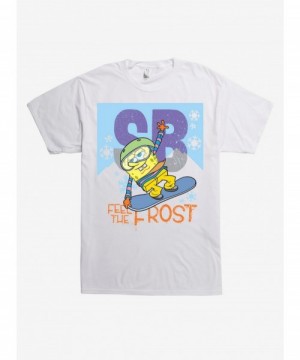 Festival Price SpongeBob Feel the Frost T-Shirt $9.74 T-Shirts