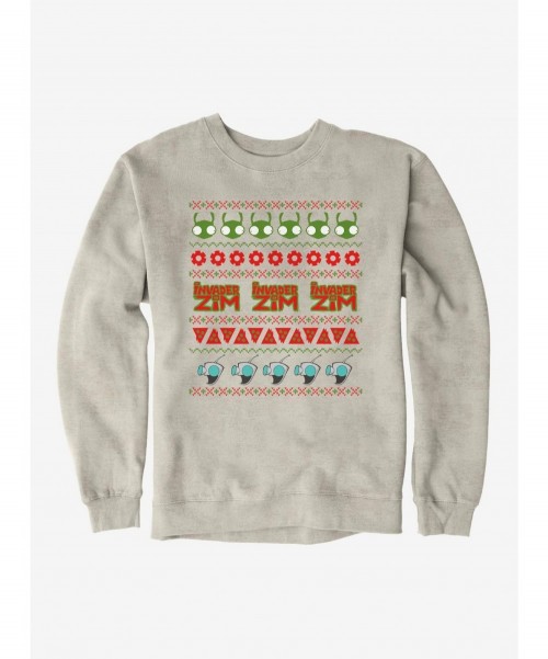 Hot Selling Invader Zim Ugly Christmas Pattern Sweatshirt $10.92 Sweatshirts