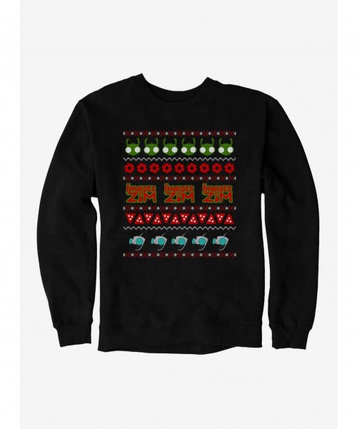 Hot Selling Invader Zim Ugly Christmas Pattern Sweatshirt $10.92 Sweatshirts