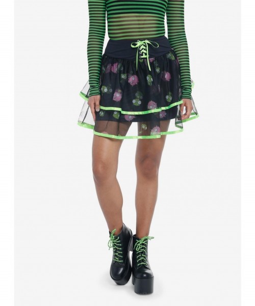 Hot Selling Invader Zim Tiered Tulle Skirt $5.11 Skirts