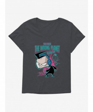 Hot Sale Invader Zim Wrong Planet To Land On Girls T-Shirt Plus Size $9.33 T-Shirts