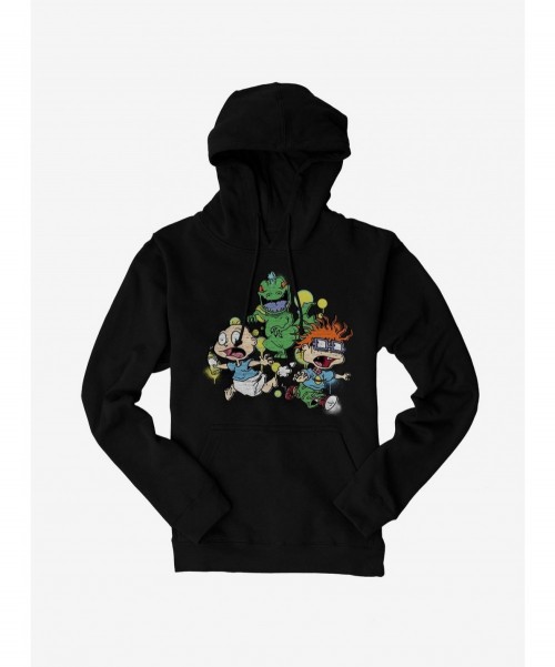 Value for Money Rugrats Tommy And Chuckie Run From Reptar Hoodie $16.52 Hoodies