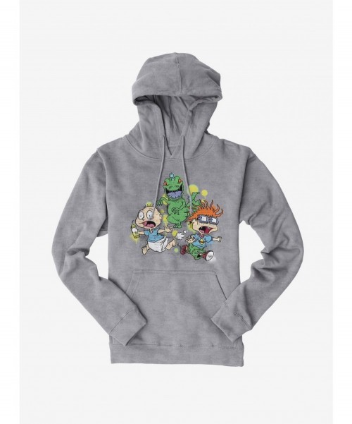 Value for Money Rugrats Tommy And Chuckie Run From Reptar Hoodie $16.52 Hoodies