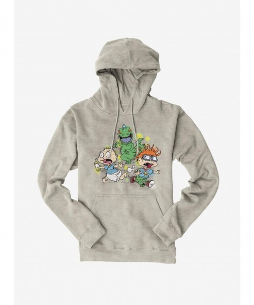 Value for Money Rugrats Tommy And Chuckie Run From Reptar Hoodie $16.52 Hoodies