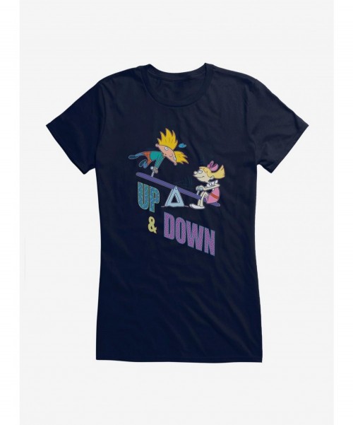 Limited-time Offer Hey Arnold! Up And Down Girls T-Shirt $9.96 T-Shirts