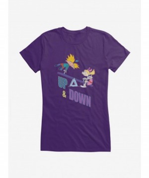 Limited-time Offer Hey Arnold! Up And Down Girls T-Shirt $9.96 T-Shirts