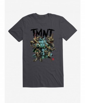 Wholesale Teenage Mutant Ninja Turtles Group Fight Grey T-Shirt $8.03 T-Shirts