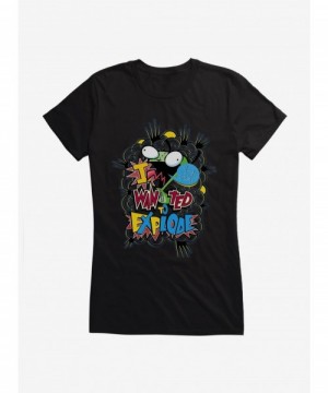 New Arrival Invader Zim I Want To Explode Girls T-Shirt $8.17 T-Shirts