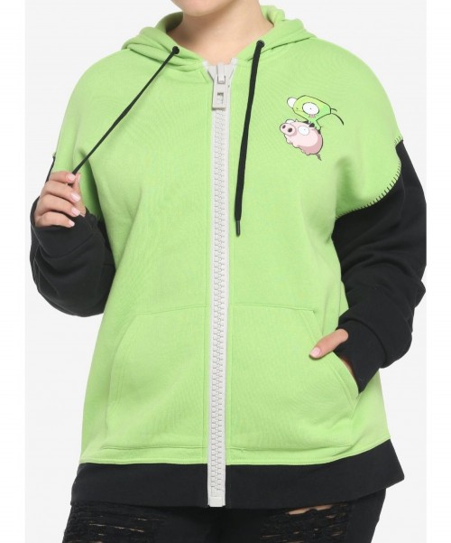 Low Price Invader Zim GIR Cosplay Girls Hoodie Plus Size $19.65 Hoodies