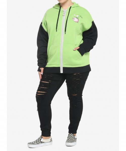 Low Price Invader Zim GIR Cosplay Girls Hoodie Plus Size $19.65 Hoodies