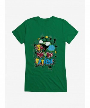 New Arrival Invader Zim I Want To Explode Girls T-Shirt $8.17 T-Shirts