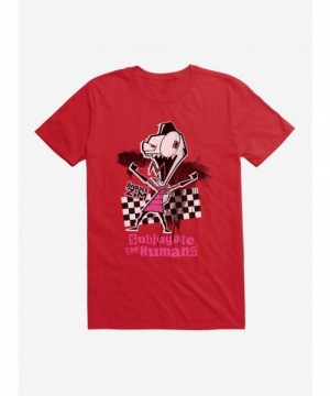 Pre-sale Discount Invader Zim Subjugate The Humans T-Shirt $9.18 T-Shirts