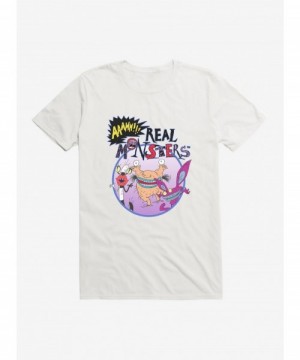 Discount Aaahh!!! Real Monsters Group Circle Frame T-Shirt $8.60 T-Shirts