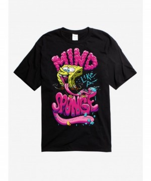 New Arrival SpongeBob Patch Mind Sponge T-Shirt $9.74 T-Shirts