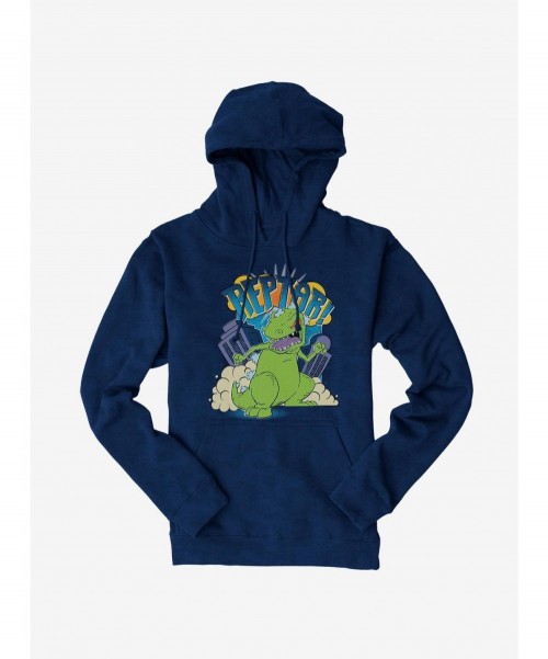 Discount Sale Rugrats Reptar In The City Hoodie $11.49 Hoodies