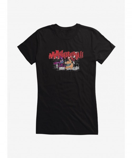 Clearance Aaahh!!! Real Monsters Brick Wall Girls T-Shirt $8.57 T-Shirts