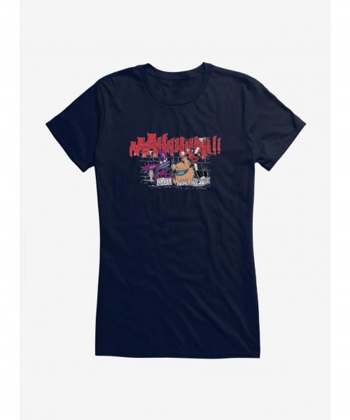 Clearance Aaahh!!! Real Monsters Brick Wall Girls T-Shirt $8.57 T-Shirts