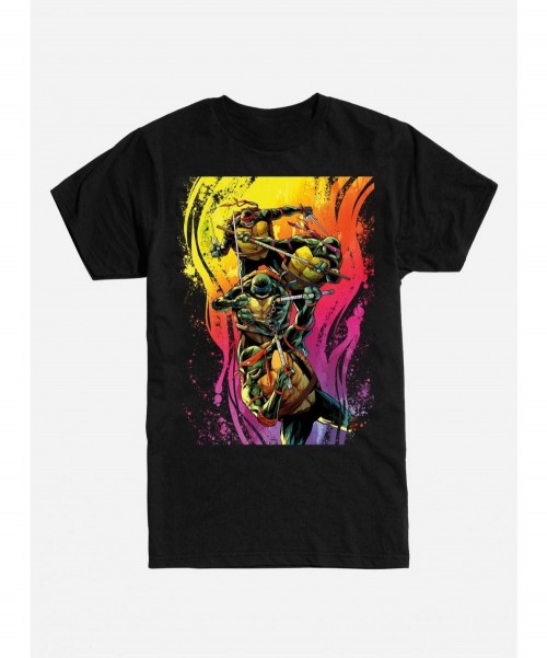 High Quality Teenage Mutant Ninja Turtles Rainbow Spray Paint Group T-Shirt $7.65 T-Shirts