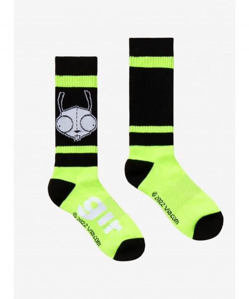 Wholesale Invader Zim GIR Varsity Stripe Crew Socks $2.48 Socks