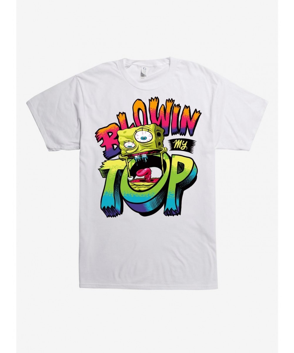 Value Item SpongeBob Patch Blowin My Top T-Shirt $8.70 T-Shirts