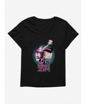 Premium Invader Zim Gaz, Dib & Professor Membrane Girls T-Shirt Plus Size $11.96 T-Shirts