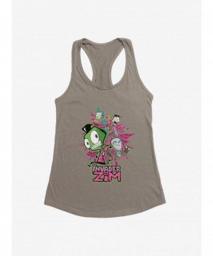 Clearance Invader Zim GIR & Roboparents Girls Tank $9.76 Tanks