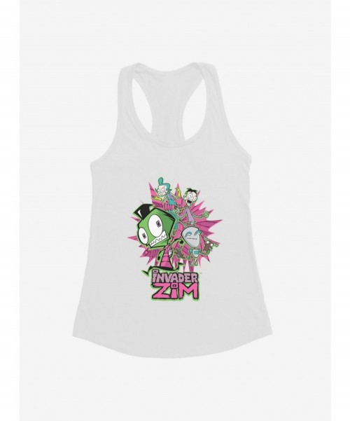 Clearance Invader Zim GIR & Roboparents Girls Tank $9.76 Tanks