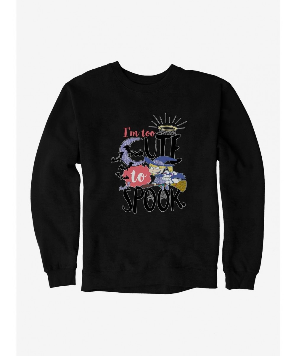 Premium Rugrats Halloween Angelica I'm Too Cute To Spook Sweatshirt $10.92 Sweatshirts