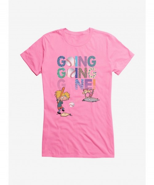 Crazy Deals Hey Arnold! Baseball Going Going Gone Girls T-Shirt $9.16 T-Shirts