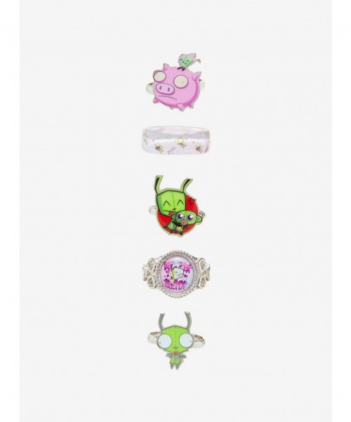 Flash Deal Invader Zim GIR Ring Set $5.98 Other Merch