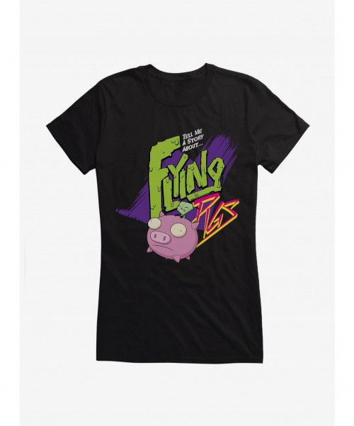 Unique Invader Zim Gir Flying Pigs Girls T-Shirt $6.18 T-Shirts