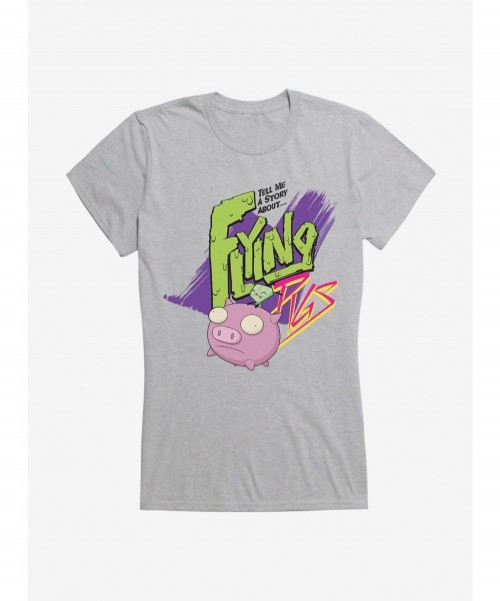 Unique Invader Zim Gir Flying Pigs Girls T-Shirt $6.18 T-Shirts