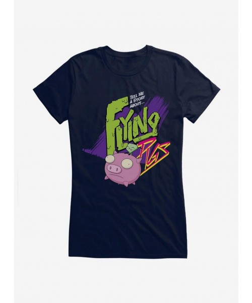 Unique Invader Zim Gir Flying Pigs Girls T-Shirt $6.18 T-Shirts