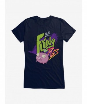 Unique Invader Zim Gir Flying Pigs Girls T-Shirt $6.18 T-Shirts