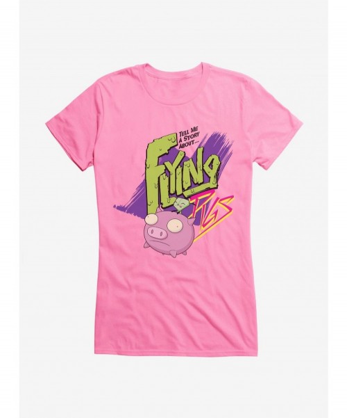 Unique Invader Zim Gir Flying Pigs Girls T-Shirt $6.18 T-Shirts