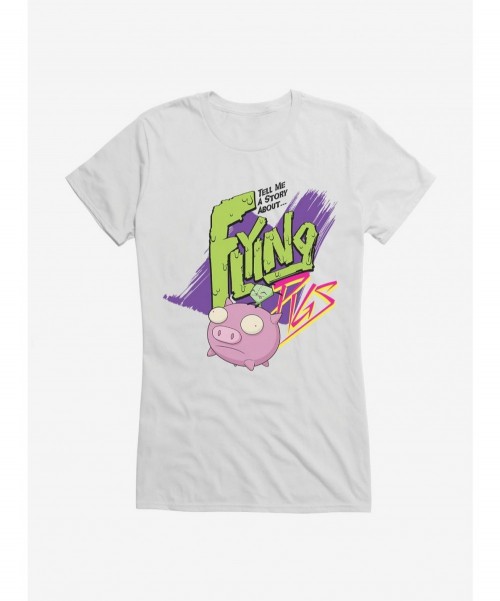 Unique Invader Zim Gir Flying Pigs Girls T-Shirt $6.18 T-Shirts