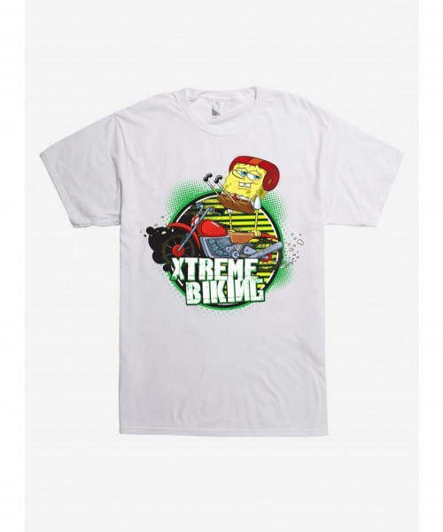 Limited-time Offer SpongeBob Patch Xtreme Biking T-Shirt $8.29 T-Shirts