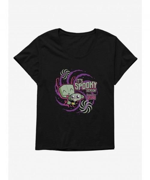 Trendy Invader Zim It's Spooky Season Girls T-Shirt Plus Size $11.24 T-Shirts