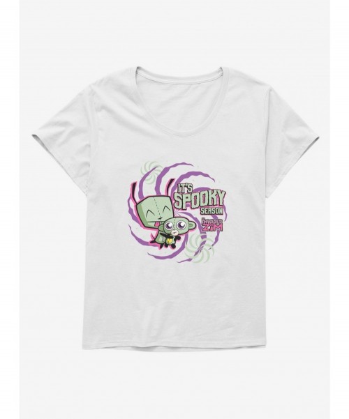 Trendy Invader Zim It's Spooky Season Girls T-Shirt Plus Size $11.24 T-Shirts