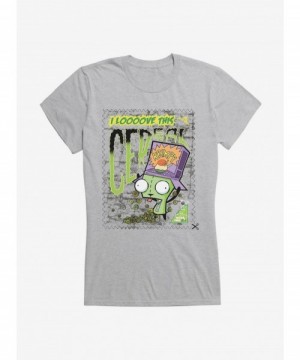 Trendy Invader Zim I Love Cereal Girls T-Shirt $7.77 T-Shirts