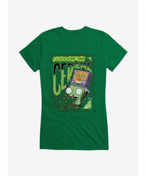 Trendy Invader Zim I Love Cereal Girls T-Shirt $7.77 T-Shirts