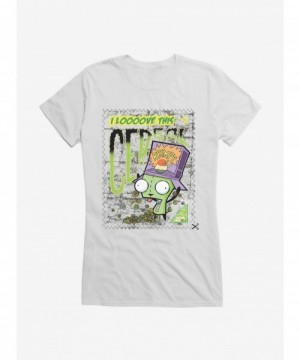 Trendy Invader Zim I Love Cereal Girls T-Shirt $7.77 T-Shirts