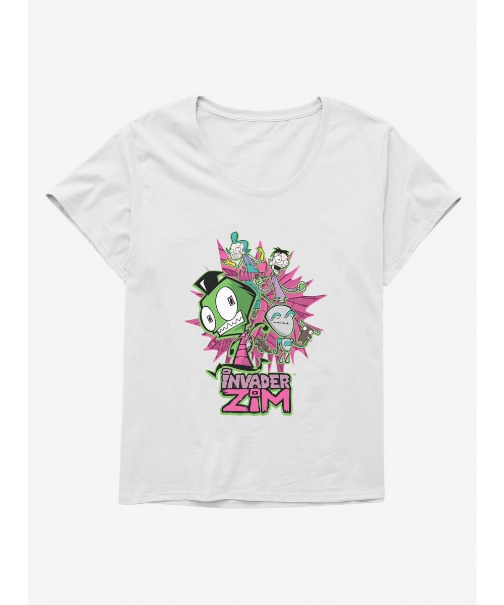 Limited Time Special Invader Zim GIR & Roboparents Girls T-Shirt Plus Size $9.09 T-Shirts