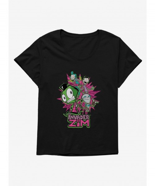 Limited Time Special Invader Zim GIR & Roboparents Girls T-Shirt Plus Size $9.09 T-Shirts