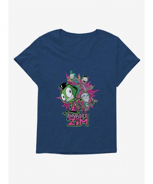 Limited Time Special Invader Zim GIR & Roboparents Girls T-Shirt Plus Size $9.09 T-Shirts