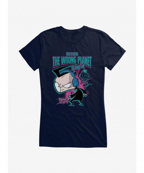 Trendy Invader Zim Wrong Planet To Land On Girls T-Shirt $8.76 T-Shirts