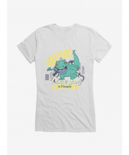 Flash Sale Rugrats Reptar Rawr Means I Love You In Dinosaur Girls T-Shirt $8.17 T-Shirts