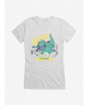 Flash Sale Rugrats Reptar Rawr Means I Love You In Dinosaur Girls T-Shirt $8.17 T-Shirts