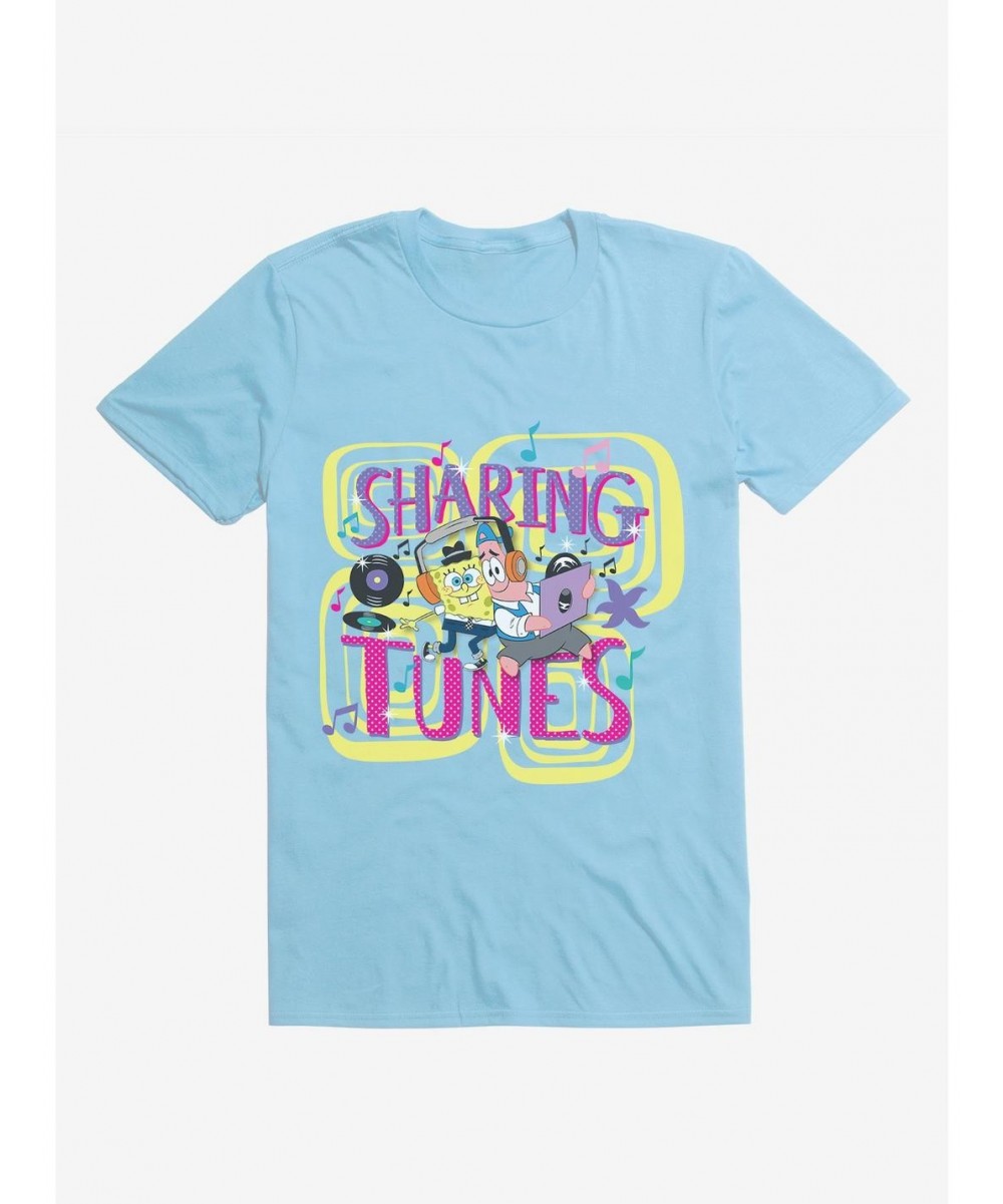 Cheap Sale SpongeBob Sharing Tunes T-Shirt $9.53 T-Shirts